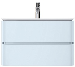 Am.Pm Тумба с раковиной Sensation 80 светло-голубой, глянцевая – фотография-1